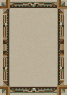 Bauhaus 9190-geometrical loop - handgefertigter Teppich,  getuftet (Indien), 24x24 5ply Qualität